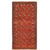 Hand-knotted Royal Baluch Red Wool Rug 3'9" x 7'1"