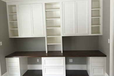 Arts and crafts home office photo in Boston