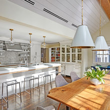 Cottage kitchen with stone tiles