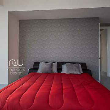 Bedroom and powder room wall design