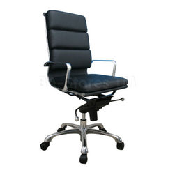 Plush Black High Back Office Chair - Home Office Accessories