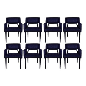 HOLLY HUNT GALLATIN DINING ARMCHAIRS DESIGNED BY TY BEST - SET OF EIGHT