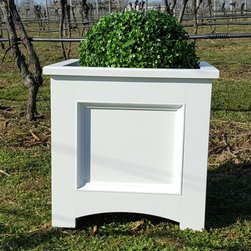 White PVC Planter Boxes - Outdoor Pots And Planters