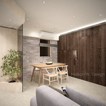 Enjoy a miniature reading corner in a simple and comfort living room