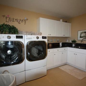 North Caldwell NJ Transitional Kitchen - 2 Islands w-seats - white painted maple