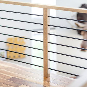Modern WHite Oak Stair & Railing Transf