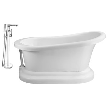 Streamline Faucet and Tub Set, 60" Freestanding