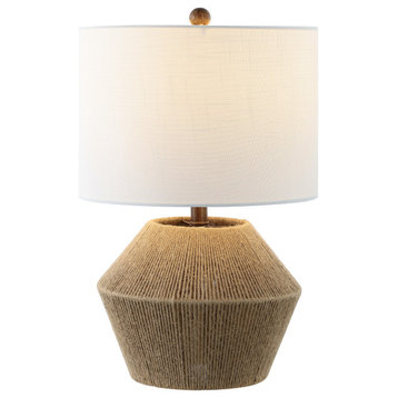 JONATHAN Y Lighting JYL4049 Alma 22" Tall LED Accent Table Lamp - Brown