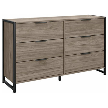 Atria 6 Drawer Dresser in Modern Hickory - Engineered Wood