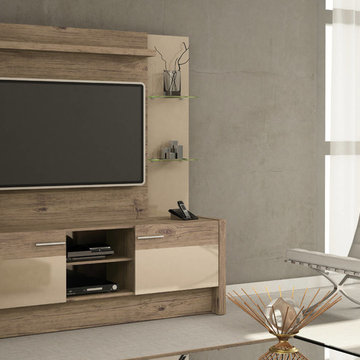 Manhattan Comfort Morning Side Entertainment Center with 2 Shelf