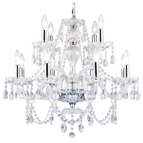 BETHEL INTERNATIONAL CH03C29CH 12-Light Chandelier,Chrome