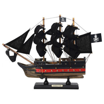 Wooden Caribbean Pirate Black Sails Limited Model Pirate Ship 12''