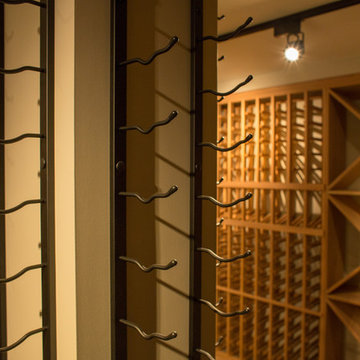 Large Vancouver Wine Cellar - Metal Display Wine racks
