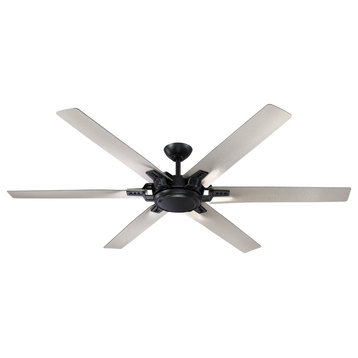 Max 70 in. Black Ceiling Fan With 6-Blades, DC Reversible Motor, 6-Speeds