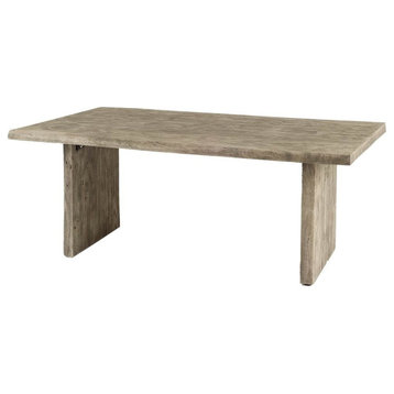 Jefferson III Gray Solid Wood Rectangular Dining Table