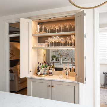 Light Contemporary Kitchen, Utility and Drinks Cupboard