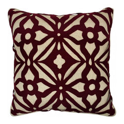 Matrix Burgandy Pillow - Decorative Pillows