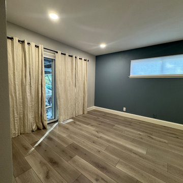 Home Remodel/ One Bath/paint/popcorn removal/LED Can lights/baseboards/Flooring