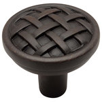 Cosmas - Cabinet Round Knob, Oil Rubbed Bronze Braided, Set of 10 - Price is for 10 knobs