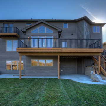 Wyndham Custom 2-story, stairs in back of home