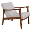 Alpine Furniture Zephyr Slate Wood Lounge Chair in Brown-Gray