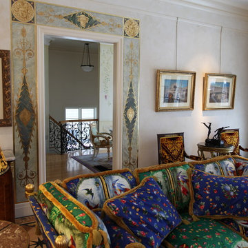 Neo Classical hand painted and gilded decoration