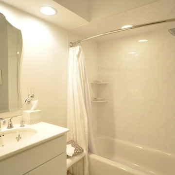 Dazzling White Hall Bathroom