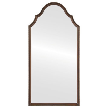 Liffey Framed Full Length Mirror, Peaks Cathedral, 23x47, Sunset Gold