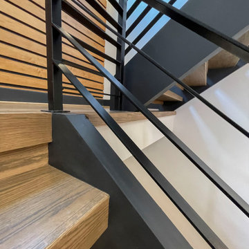 Project #113 | Freestanding Open-Riser Staircase with Twin Stringers