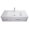 ConceptBaths Enna 42" Modern Bath Vanity, Gloss White
