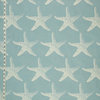 StarFish Fabric Blue Star Fish Reversible Upholstery, Standard Cut