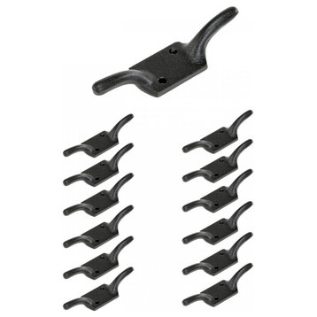 Wrought Iron Window Cleats Hook Black 4" H Pack of 12 |