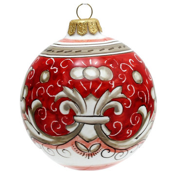 Christmas Ball Ornament Decoration DERUTA VARIO DELUXE Majolica Round