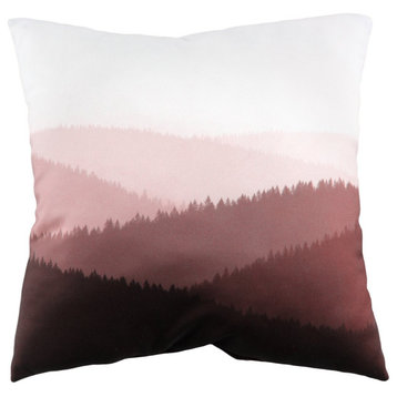 Distant Hills Double Sided Pillow, Red