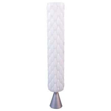 Modern White Floor Lamp With Column Wistaria Style Lamp Shade