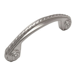 Cosmas - Cabinet Pull, 3" Hole Centers, Satin Nickel, Set of 10 - Cabinet And Drawer Handle Pulls