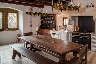 This is an example of a country kitchen in Amsterdam.