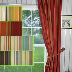 Hudson Yarn Dyed Irregular Striped Blackout Double Pinch Pleat Curtains - Curtains
