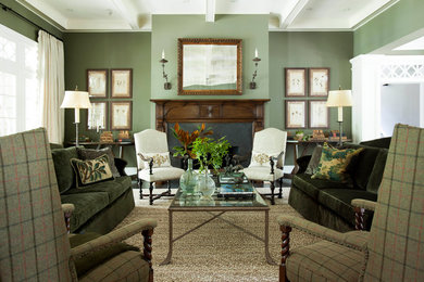 Living room - traditional living room idea in Atlanta