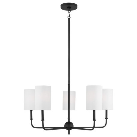 Foxdale 5-Light Chandelier in Midnight Black