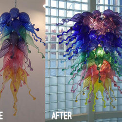 Custom Chandelier Enhancement for the Milton Rhodes Center for the Arts - Chandeliers