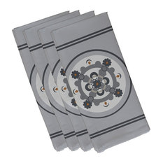 Kaleidoscope Geometric Print Napkin, Rain Cloud, Set of 4