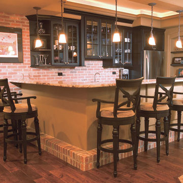 Accent wall using the color, Englishpub thin brick.