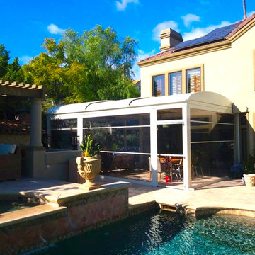 Beautiful veranda with motorized pergola FirstClass
