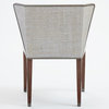 Luxe Textured Silver Velvet Contemporary Chair, Wing Side Desk Accent