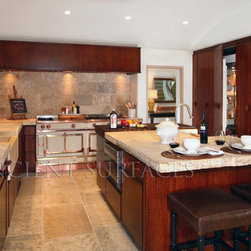Kitchen Stone Islands (Mediterranean Style) - Kitchen Islands And Kitchen Carts