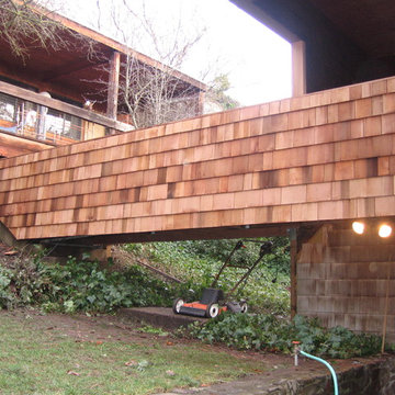 cedar shingled bridge