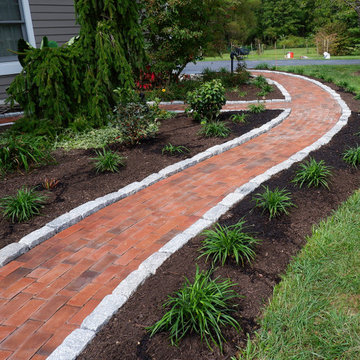Front entrance walkways and landscape plantings