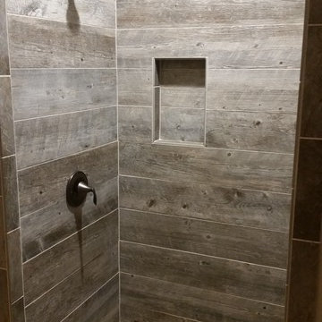 Barnwood Tile Shower
