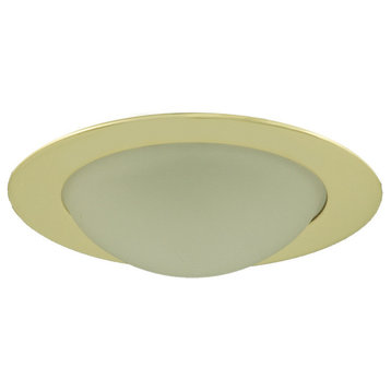 3" Aperture Low Voltage Shower Trim Wfrosted Dome, Polished Brass